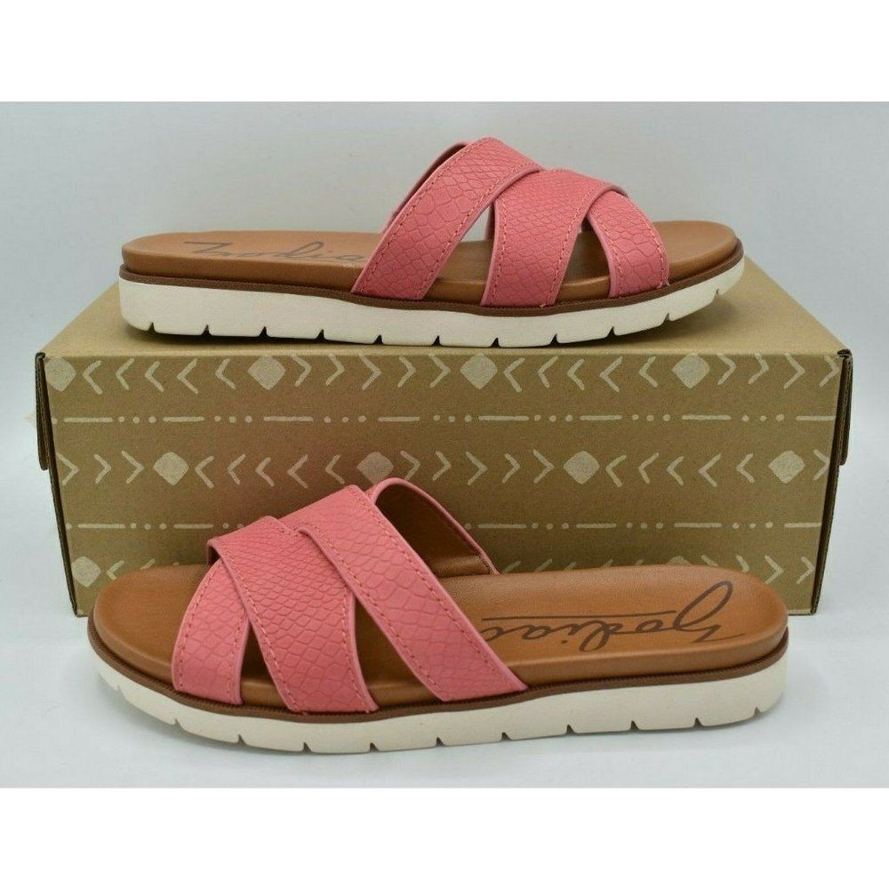 Zodiac Womens‎ Size 8 M Naila Neon Pink LE Slip On Sandals Shoes